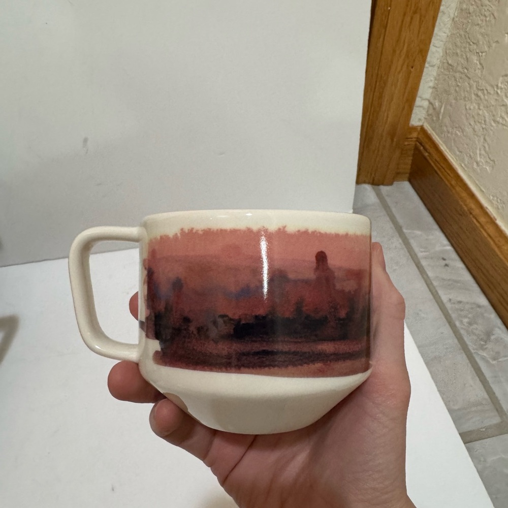 Starbucks Coffee Mun When Coffee Worlds Collide 08/08 Bone China 2015 - 12 Oz - Picture 2 of 4